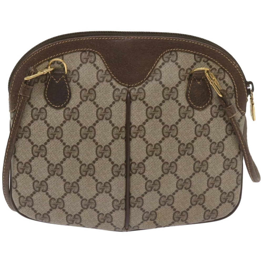 GUCCI GG Canvas Web Sherry Line Shoulder Bag Red Beige 904 02 047 Auth yk10868 - Picture 2 of 16